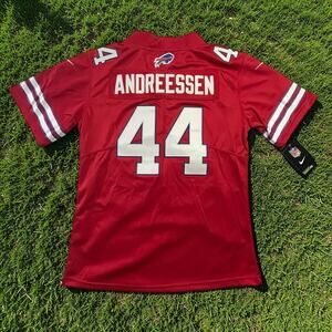 NWT Nike Joe Andreessen #44 NFL Buffalo Bills Red Color Rush Jersey Women’s M